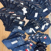 Jeans Homme Smart Casual Usé Vintage Denim de Haute Qualité Classique Super Slim Extensible Vêtements Originaux Lot de Stock Surplus