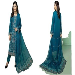 High Quality Heavy Embroidered Indian Pakistani Salwar Kameez Party Wear <b>Suits</b> for Women Wholesale Discount Rate High Quality - Product Image 1