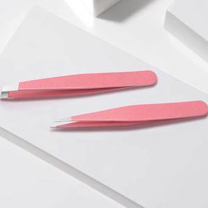Pinzas para dar forma y definir cejas Pinzas de lujo de acero inoxidable con punta puntiaguda curva profesional ligera de alta precisión - Product Image 4
