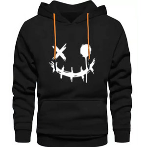 Sweat à capuche surdimensionné personnalisé pour homme, respirant, en molleton épais, avec fermeture éclair, impression 3D en relief, poche avant, doublure 100 % laine, écologique - Product Image 5