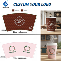 Gobelet à café en papier noir personnalisé avec couvercle, gobelets jetables pour boissons chaudes à emporter pour café, double paroi isolée, impression de logo disponible