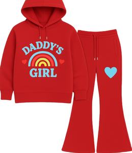 Conjunto Deportivo Infantil de Invierno con Capucha, 100% Algodón Orgánico, Pantalones Deportivos Acampanados con Cordones, Secado Rápido y Transpirable - Product Image 2