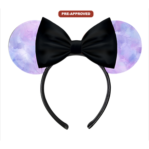 H.E.R. Personalizado Directo de Fábrica Accesorios para el Cabello con Diseño de Orejas de Ratón y Lazo, de Vinilo, Ajuste Universal, Marca Cherubic Concept - Product Image 1