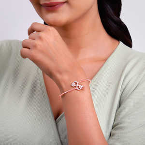 GIVA Jewellery Bracelet de manchette Tulipia en or rose Bracelets en cristal et bracelets élégants et luxueux - Product Image 6