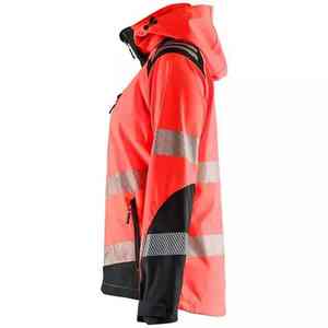 Veste de sécurité de travail haute visibilité pour homme Polyester durable et respirant coupe-vent bicolore haute visibilité réfléchissante chantier de construction - Product Image 4