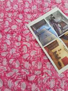 ผ้าห่มควิลท์ทำมือพิมพ์ลายบล็อกผ้าฝ้ายอินเดีย ขนาดแคลิฟอร์เนีย ผ้าห่มฤดูหนาว - Product Image 5