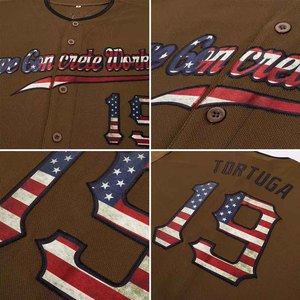 เสื้อเบสบอลเยาวชนปักลายคุณภาพสูงแบบ Tackle Twill ติดกระดุมเต็มตัว - Product Image 5