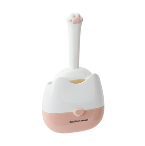 ELEVE Portable <b>Biodegradable</b> Multi-Functional Anti-Splash Cat Litter Shovel One-Piece Simple Style Plastic Scoop Cleaning Tool - Product Image 2