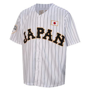 Vente en gros personnalisée de Shohei Ohtani # Maillot de baseball japonais 16, Samurai Japan Pinstripe, vêtements d'équipe sportive brodés de haute qualité - Product Image 2