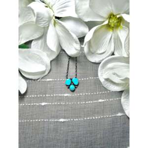 Kingman Turquoise & Sterling Silver Necklace Navajo-<b>Crafted</b> Cultural Collectible Jewelry One-of-a-Kind Piece - Product Image 1