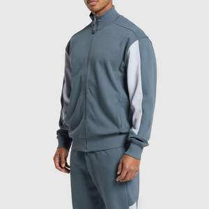 Conjunto Deportivo de Felpa para Hombre, con Cierre de Cremallera, Cuello Alto, 100% Algodón, Transpirable, Informal, para Invierno, con Logotipo Personalizado OEM, Venta al Por Mayor - Product Image 2