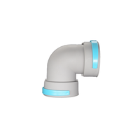 Raccord coudé à 90 degrés en PEHD De75 pour conduit de ventilation d'air frais, idéal pour l'installation de systèmes de ventilation domestique