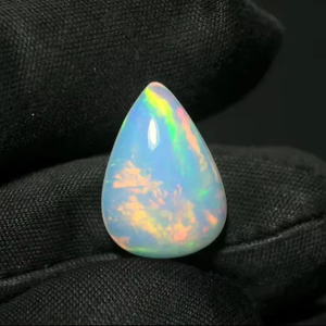 Gemas Mehrajudin AA, Ópalo Etíope Natural de 3.19 CT, Cabujón de Ópalo Welo con Fuego Raro, Certificado por Terceros, Gema Suelta Blanca - Product Image 1