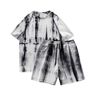 Conjunto de verano de calle alta para hombre, camisetas y pantalones cortos de calidad, estampado transpirable, patrón sólido, gran oferta al por mayor - Product Image 1