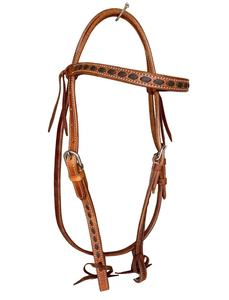 Vente en gros Nouveau design de qualité supérieure en cuir pour cheval Western Headstall Buck Stitch Produit équestre pour l'équitation - Product Image 2