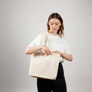 Sac fourre-tout pour les déplacements avec poignée en corde et doublure en toile - Product Image 2