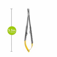 Portaagujas Castroviejo TC, Tijeras Noyes Rectas y Curvas, Pinzas Quirúrgicas de Grado Industrial OEM para Microcirugía Dental