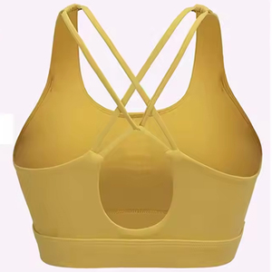 Soutien-gorge de sport confortable pour femmes, logo frontal, maintien élevé, léger, doux, sans couture, tissu extensible respirant, séchage rapide - Product Image 5