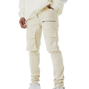 กางเกงคาร์โก้ผู้ชายขายดี ทรงสลิมฟิต ผ้าฝ้าย 100% สวมใส่สบาย แฟชั่นขายส่ง OEM หลายกระเป๋าแบบใหม่ - Product Image 6
