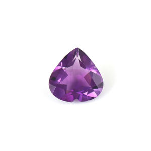 Améthyste violette certifiée pierre précieuse en vrac 6MM forme de coeur coupe à facettes naturelle du fabricant pour la fabrication de bijoux - Product Image 1