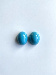 Cabochons turquoise d'Arizona de 52,40 carats, paire de 2 pièces pour bijoux, pierre précieuse naturelle pour la fabrication de bijoux fins - Product Image 2