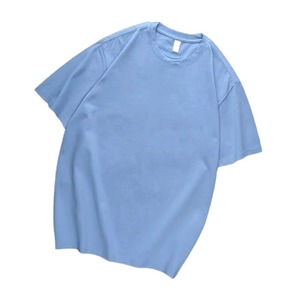 เสื้อยืดแฟชั่นสำหรับผู้ชายทรงโอเวอร์ไซส์ผ้าคอตตอน100% ไหล่ตกโลโก้ออกแบบได้ตามต้องการ - Product Image 3