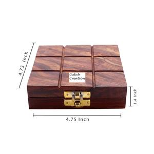 ZAM ZAM IMPEX Vente en gros Bois de manguier Tic Tac Toe & Solitaire Jeu de société Technique polie - Product Image 5