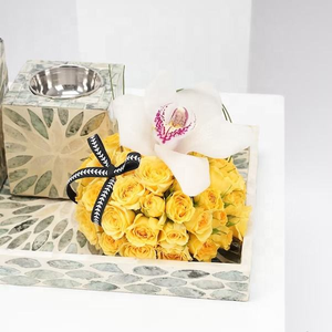 Quemador de Incienso de Alta Calidad, Más Vendido, Hecho a Mano, con Incrustaciones de Nácar, Juego de Bandeja y Quemador, Diseño de Madera Natural para Decoración del Hogar - Product Image 5