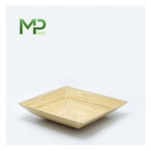 Plateau de service en bambou personnalisé écologique Service de table en bois naturel-Plats Assiettes à collation et dessert - Product Image 3