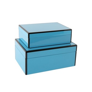 Top vente bleu laque boîte bijoux et stockage OEM personnalisé couleur conception à la main au Vietnam usine à la main meilleur prix - Product Image 1