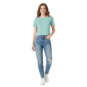 T-shirts pour femmes, hauts décontractés à manches courtes, tissu en coton léger, coupe confortable, parfait pour un style décontracté au quotidien - Product Image 5