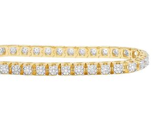 Bracelet tennis en or 10 carats de qualité supérieure fabriqué avec des diamants cultivés en laboratoire Bijoux élégants idéaux pour les tenues de fête - Product Image 2