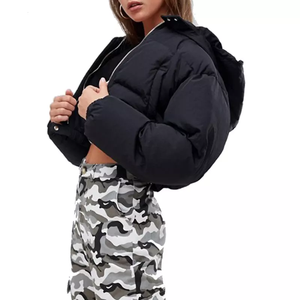 Wholesale <b>Women'S</b> Clothing Short Cropped Zip up Bomber Puffer Winter Ladies Jackets Woman Puffer <b>Coats</b> for <b>Women</b> 2026 Femme - Product Image 6