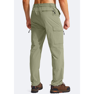 Cómodo pantalón 2025 para hombre, informal con bolsillos, tejido de punto largo, transpirable y patrón sólido, pantalón personalizado teñido liso para hombre - Product Image 4