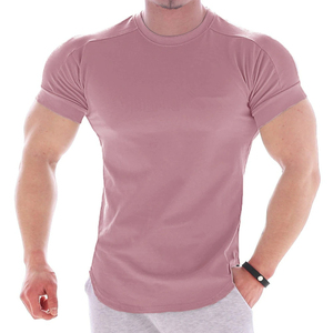 Quick Dry Solid Knitted Men's T Shirt 100% Cotton Custom Logo Printed High Quality Eco-Friendly Breathable 200g - Product Image 2