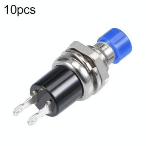 Multicolor 7mm Wire Momentary <b>Push</b> <b>Button</b> <b>Switch</b> 10pcs Blue Design - Product Image 1