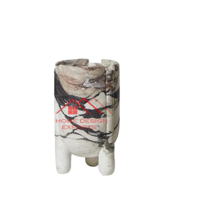 Vase en marbre décoratif pour la maison et l'hôtel, design incurvé, vente chaude, vase en marbre noir à prix avantageux - Product Image 6