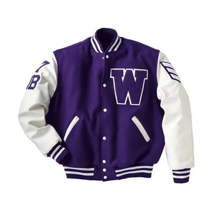 Hombres Nuevo Diseño Botón up College Street Wear Varsity Jacket New Hot Custom Made Venta al por mayor Chaquetas de béisbol - Product Image 2