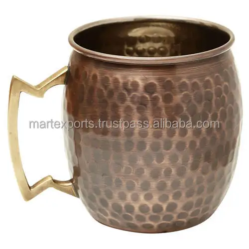 Tasses en cuivre pur métal faites à la main Vintage Moscow Mule Drinkware pour une expérience de bar de luxe