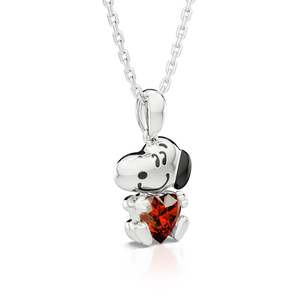 สร้อยคอจี้สวยงาม Jeulia Hug Me Live in the Present Puppy Heart Cut เงินสเตอร์ลิง - Product Image 2
