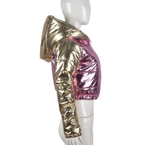 Femmes élégant hiver Parka épais bulle manteau coton doublure soie imperméable longue longueur vêtements d'extérieur respirant à la mode impression - Product Image 2