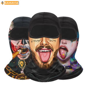 SAMAVIA Pasamontañas para exteriores Adultos Transferencia de calor Impreso Máscara facial Carácter Común Cómodo Sombreros protectores - Product Image 1