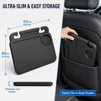 Table de Voiture Pliable Multifonctionnelle Carfu pour Intérieur de Voiture, Plateau de Volant, Accessoire Portable