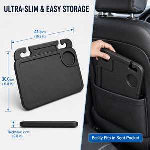 Carfu Tavolino Multifunzionale Portatile per Auto, Accessorio Interno Pieghevole, Tavolino per Volante - Product Image 4