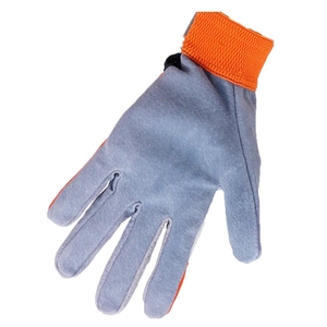 Gants de sécurité haute visibilité HLI personnalisés en cuir/polyester pour mécaniciens, avec fermeture élastique au poignet et doigts entiers - Product Image 6