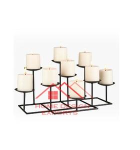 Bougeoir en métal de fer fini noir pour la décoration intérieure de la maison utiliser la couleur et la taille personnalisées pour l'hôtel à la maison - Product Image 1