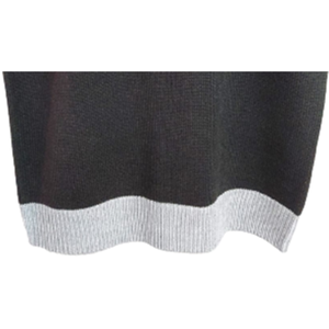Gilet sans manches en acrylique pour homme, tricoté au crochet, 5 fils, avec motif uni, col et ourlet contrastés - Product Image 3