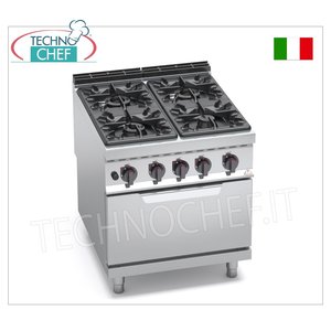 Cuisinière à gaz 4 brûleurs sur four à gaz GN 2/1 - Product Image 2