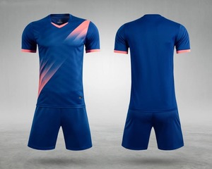 Maillots de football pour hommes à séchage rapide, manches courtes, impression personnalisée, respirants, ensemble de maillots de football, sport, baseball, softball, 100% polyester - Product Image 2