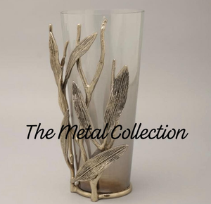 Modern Glass <b>Vase</b> for Home Hotel Restaurant Decorative stylish <b>vase</b> Cylindrical Shaped High Quality gold & <b>clear</b> color <b>Vase</b> - Product Image 2